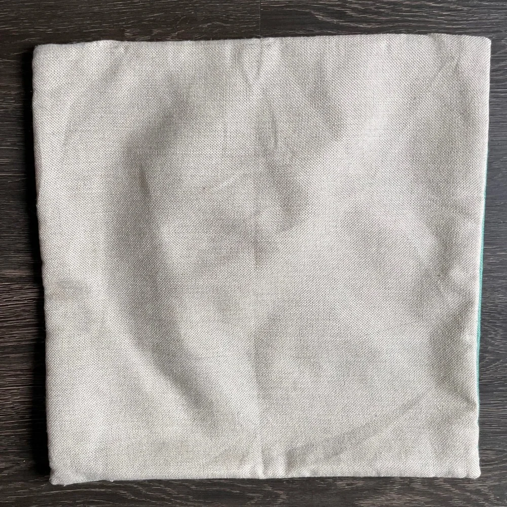 Baby Elephant with Glasses Teal Throw Pillow‎ Cover Square Linen Blend Whimsical